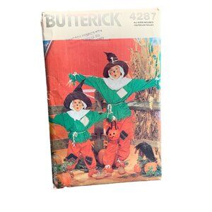 Butterick 4287 Children's Scarecrow Costume Sewing Pattern Size 4 5 6 7 8 10 12